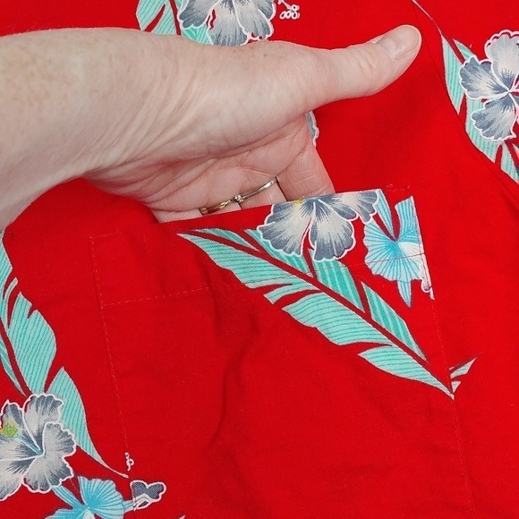 Hawaii Blues mens short sleeved button down shirt size large - Picture 4 of 10